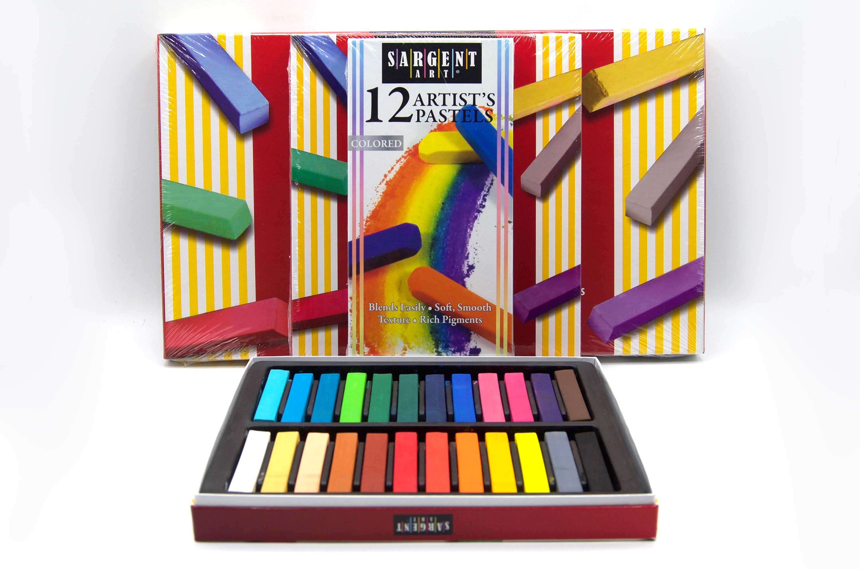 Sargent Art Artist Chalk Pastel Set 12 Count (Pack of 24) Total 288 Count  Colors may vary