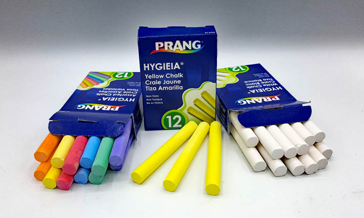 Prang® Hygieia® Dustless Chalk, White, Box Of 12 : Chalkboard  Chalk : Office Products